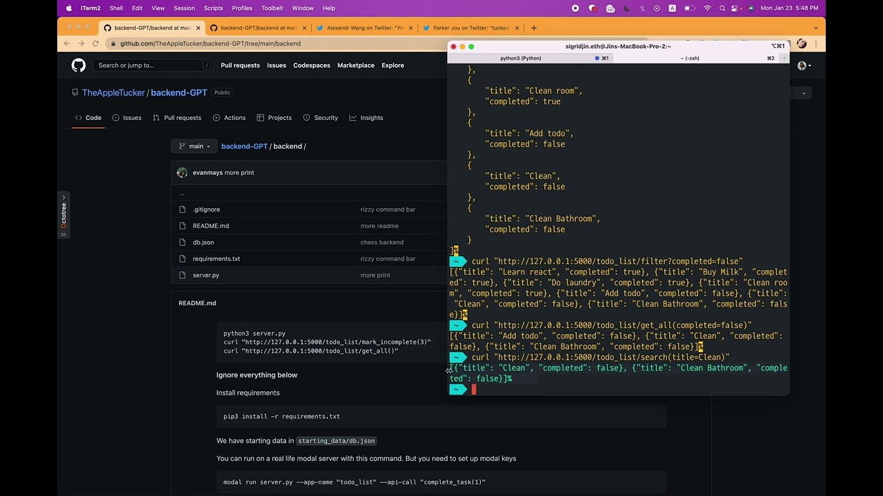 GPT is all you need for backend