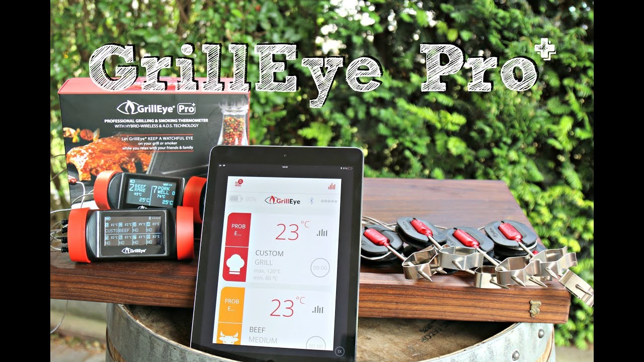 GrillEye Pro+ Grillthermometer mit 8 (!!!) Fühlern