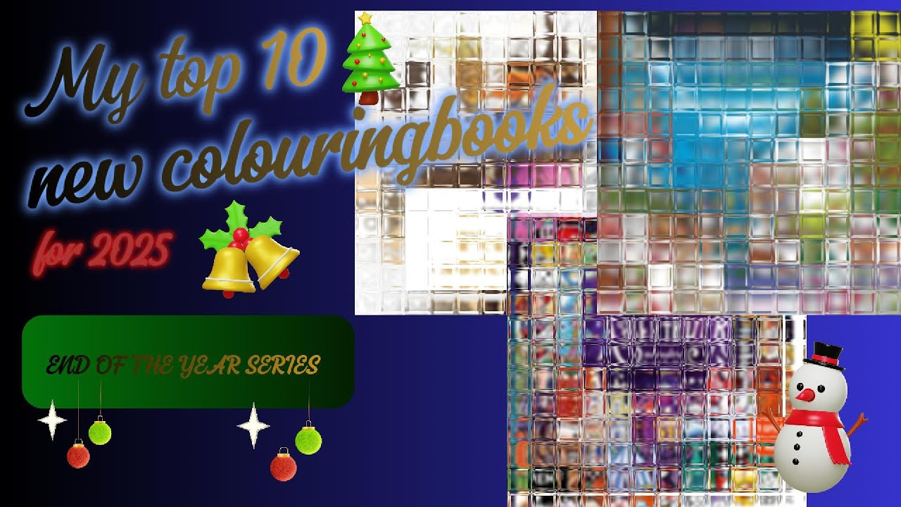 My top 10 coloringbooks that I bought in 2025 ( End of the year series)