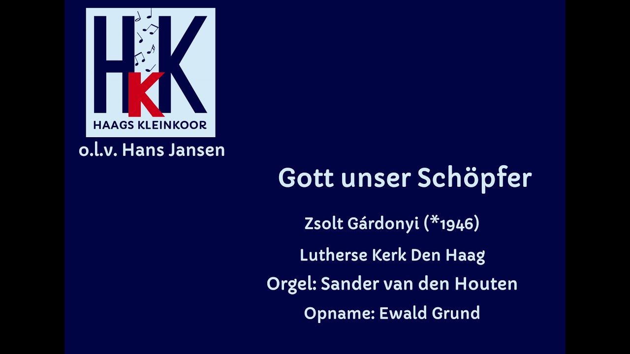 Gott unser Schöpfer |Zsolt Gárdonyi (*1946)