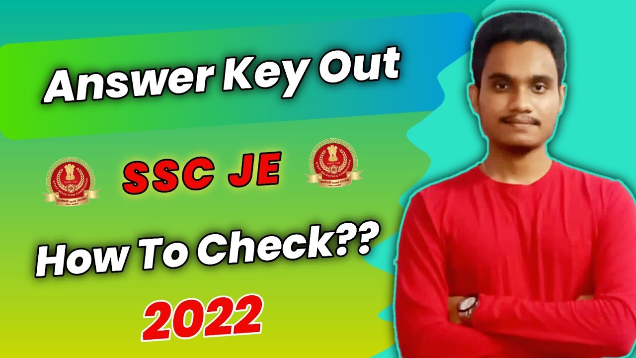 SSC JE Answer Key Out 2022 | How To Check ??
