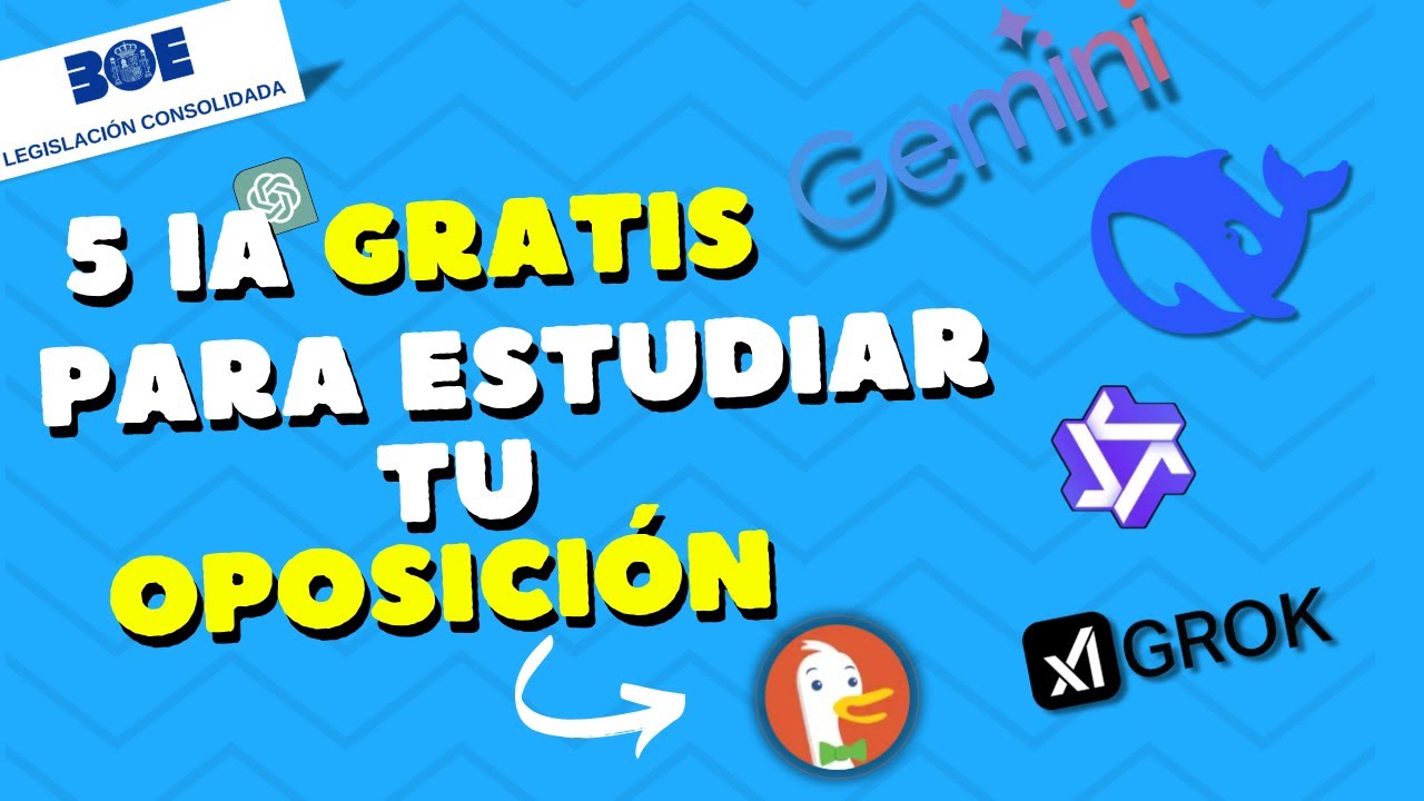 🎓 Las MEJORES alternativas GRATIS a ChatGPT para estudiar una OPOSICION 💡📚