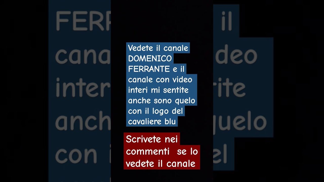 Vedetelo plssss il canale