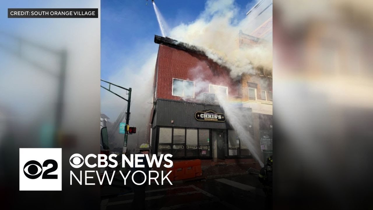 Restaurant fire shuts down streets in South Orange, N.J.