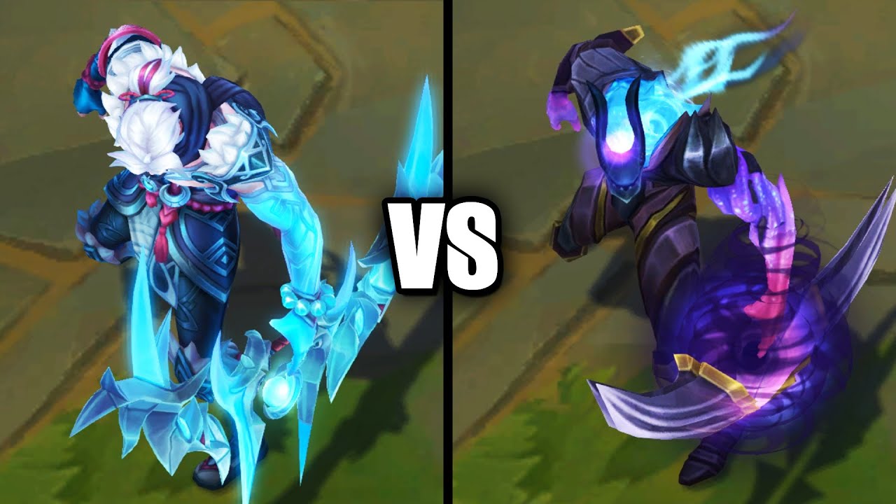 Snow Moon Varus vs Dark Star Varus Skins Comparison (League of Legends)
