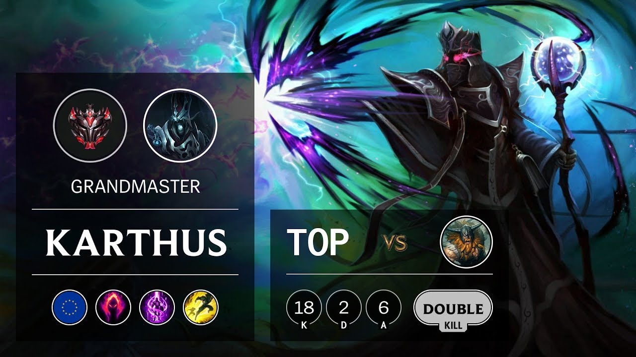 Karthus Top vs Olaf - EUW Grandmaster Patch 9.12