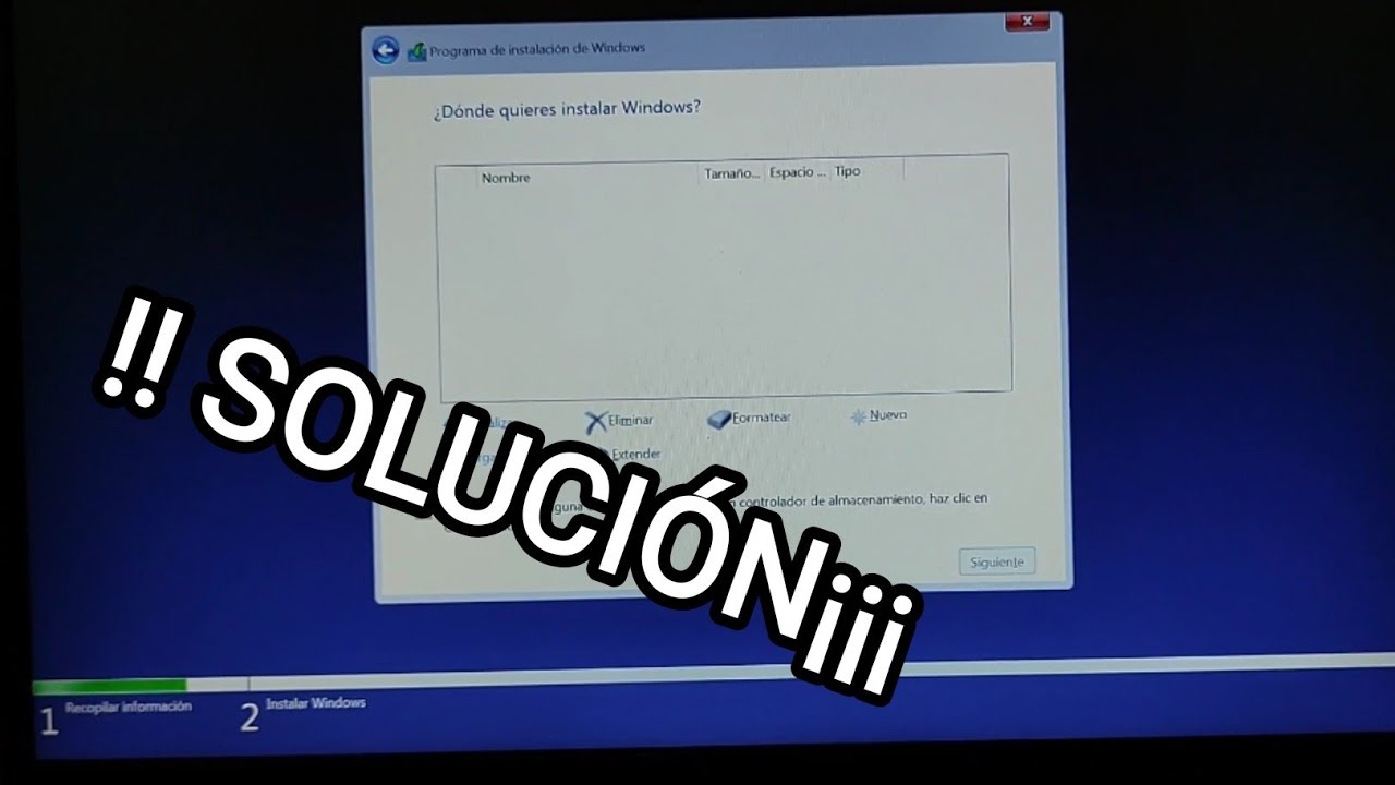 No sé encontró ninguna unidad para conseguir un controlador de almacenamiento !! SOLUCIÓN!!