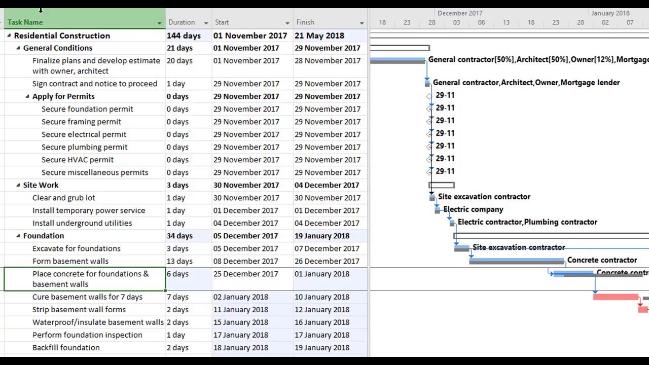 MS Project 16 - Update the project - تحديث المشروع