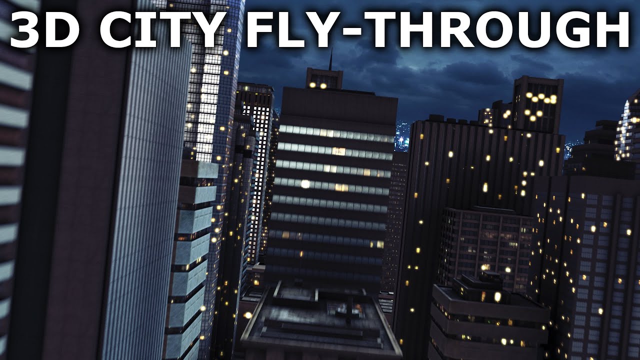 City Fly-Through with After Effects and Element 3D - Space To Earth 4/5