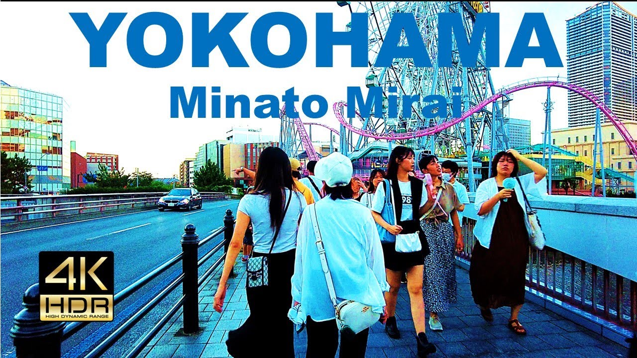 【4K HDR🇯🇵】Night walk in Minato Mirai after the Pokémon WCS2023 Yokohama event