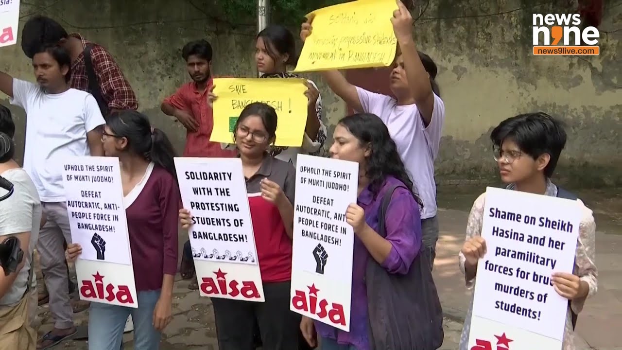 Delhi: AISA Holds Protest in Delhi to Support Progressive Student Movement in Bangladesh | News9