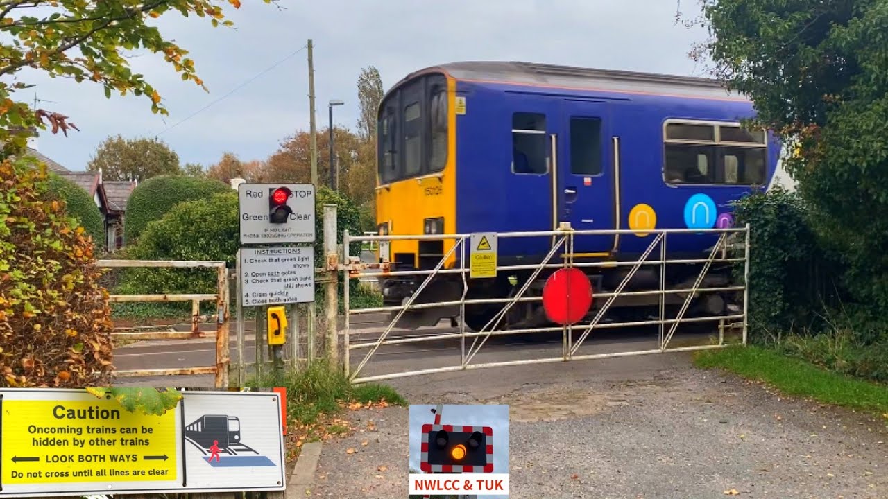 Two Trains in One Activation at Crabtree Lane (User-Worked) Level Crossing, Lancashire 