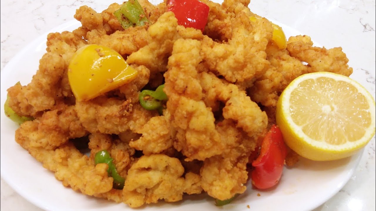 Mực Giòn Rang Muối Hoa Tiêu Tứ Xuyên, Món Người Hoa - New York / Seasoned Peppercorn Fried Calamari