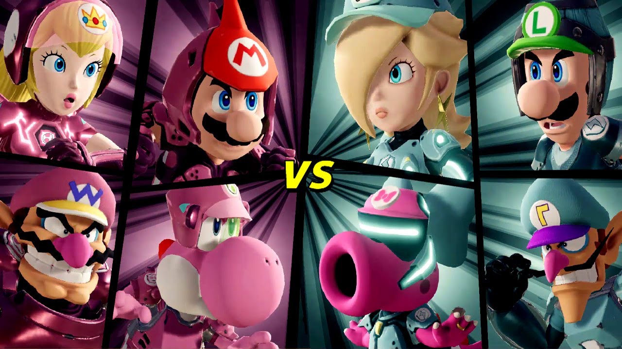 Mario Strikers: Battle League - Team Mario vs. Team Rosalina (Hard CPU)