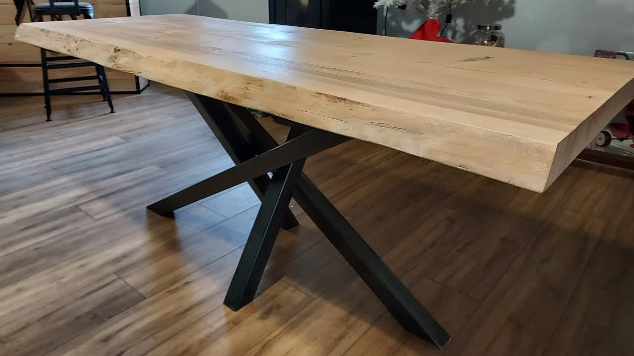 FABRICATION D'UN PIED MIKADO POUR TABLE  A  MANGER
