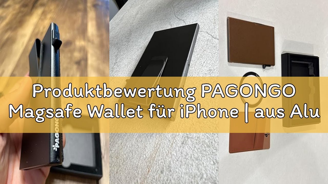 Produktbewertung PAGONGO Magsafe Wallet für iPhone | aus Aluminium mit Schnellzugriff | 7 Karten & B