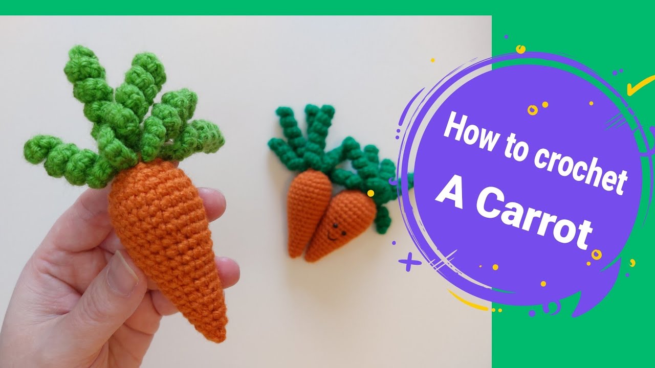 How to crochet carrot amigurumi | Crochet amigurumi tutorial