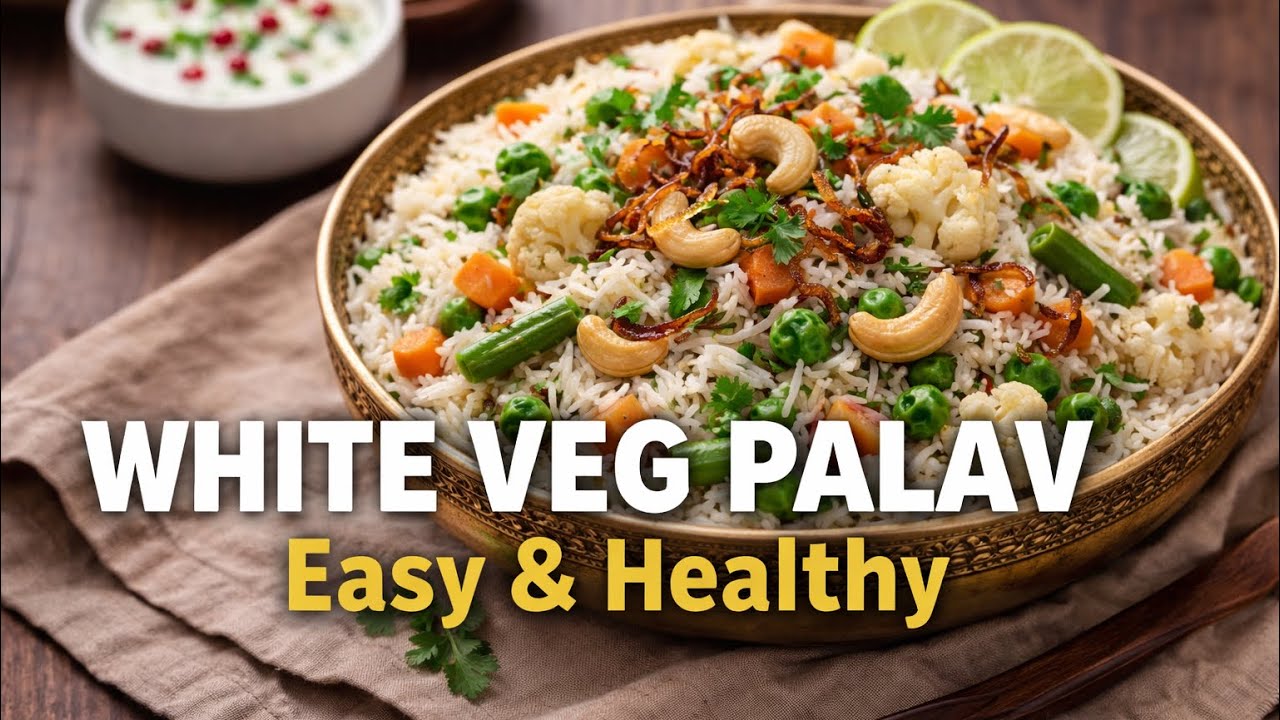 Simple White Veg Palav 🍚ಮನೆಮಾಡು ರುಚಿಯಾದ ಪಲಾವ್ 