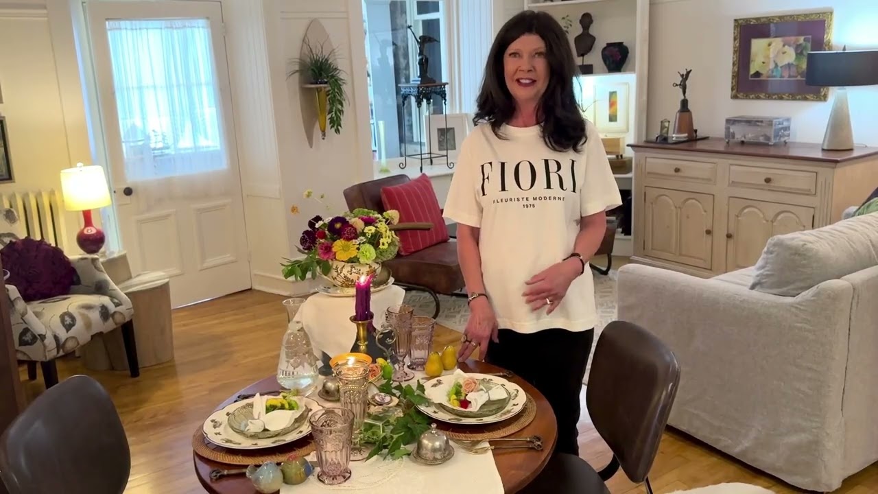 Farmhouse Modern Dining Room Bloom | Colorful Farm-to-Table Tablescape