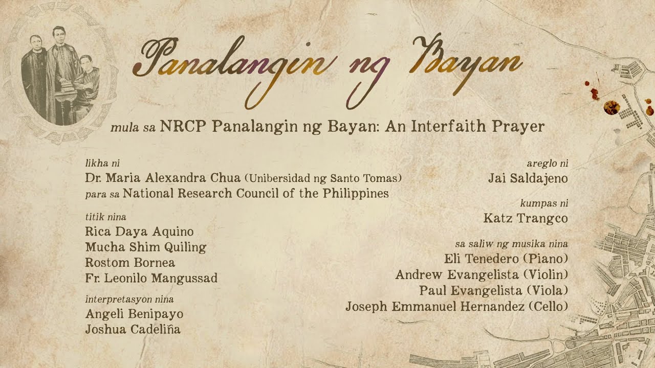 Sa Mahal Kong Bayan: Panalangin ng Bayan
