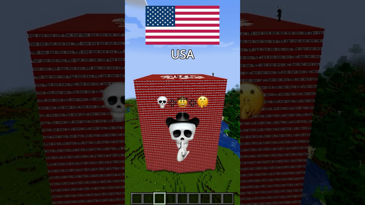 Biggest Nuclear Bomb In Minecraft 🤫 #minecraft #shorts  #viral