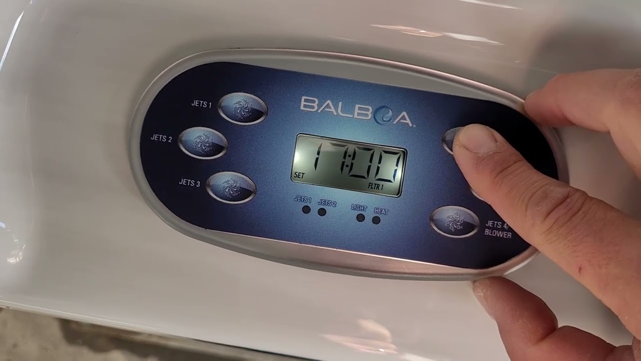 Ovládací panel Balboa TP600 - nastavení filtračních režimů