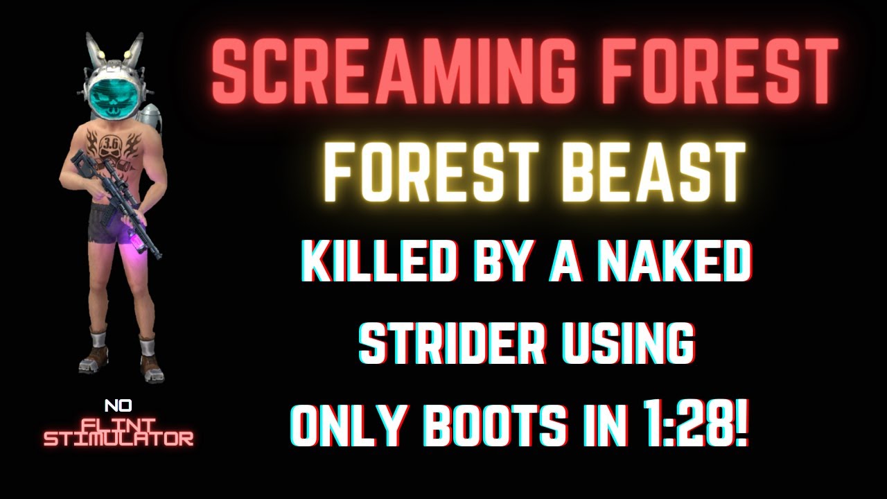 D.O.Z. Survival: Forest beast killed by a naked strider in boots!