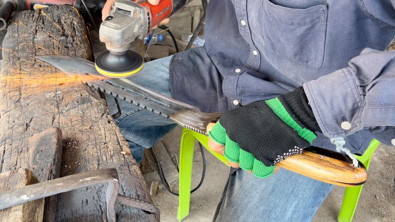 MAKING A QUALITY SWORD FOR CAMPING FROM SPRING STEEL