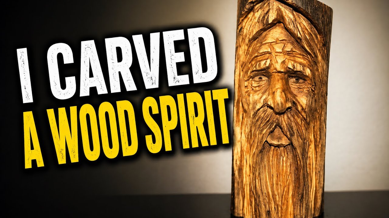 Wise old man wood spirit carving with Foredom and Dremel