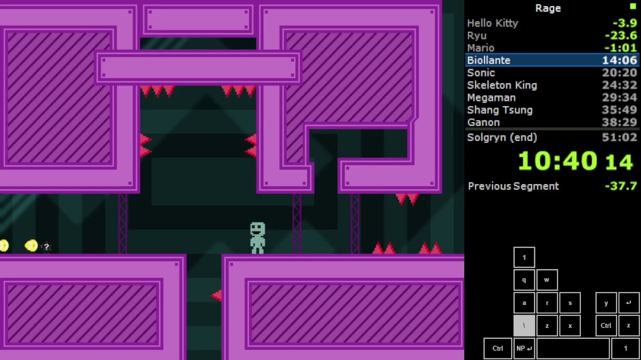 IWBTB Any% (Rage, No WW, DBO) Speedrun in 50:19s