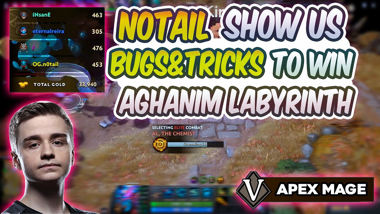 N0tail Breaks The World Record In Aghanim Labyrinth T5 Apex Mage 16 min only (Boss Skip)