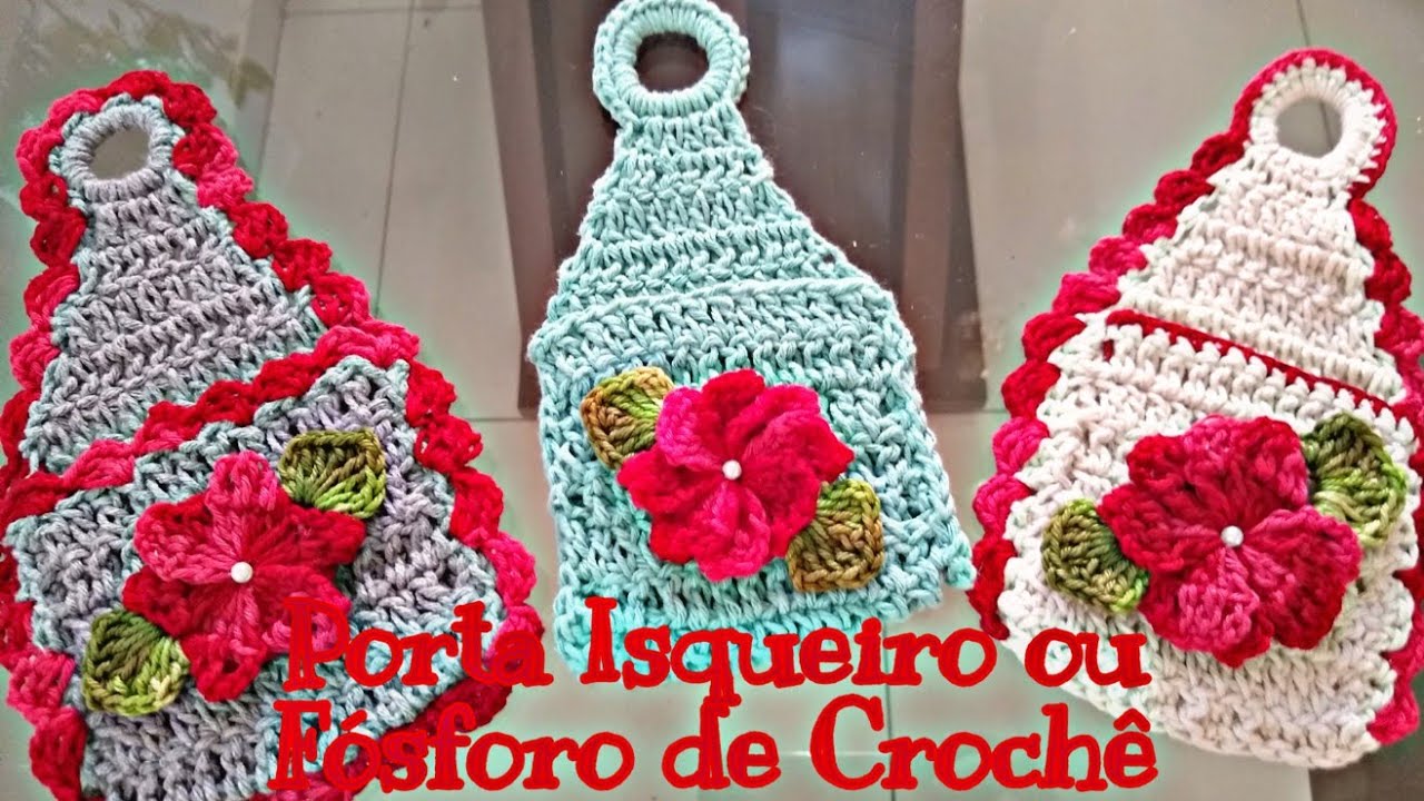 Porta Isqueiro ou Fósforo de Crochê