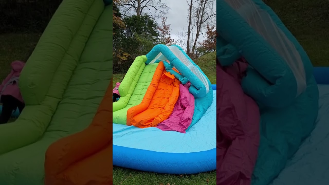H20GO Triple Slide | Inflatable Water Slide | Triple Watersplash Slide #shorts #pool #slide
