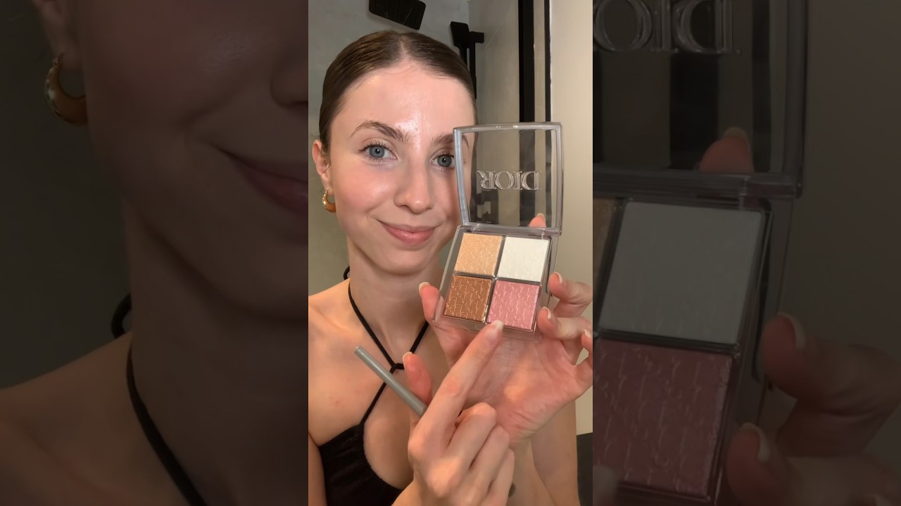 Trying the Dior glow face palette  💕🌸🙌 #dior #makeup #review #girls #glowymakeup