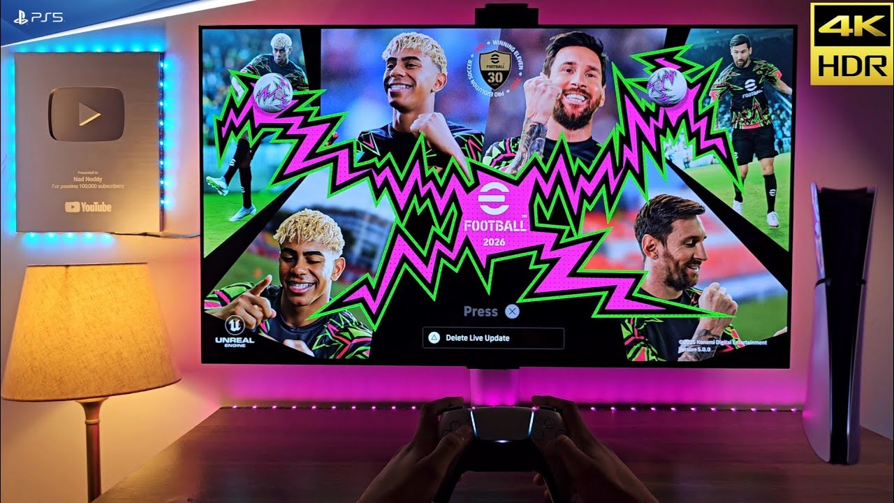 Efootball 2026 (PS5 Slim) 4K HDR 60FPS Геймплей
