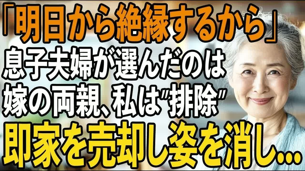 「明日から絶縁して他人だから」嫁の実家を優先した息子夫婦からの突然の絶縁宣言。私名義の土地から2人を追放した70歳母の逆転劇とは【シニアライフ】【60代以上の方へ】