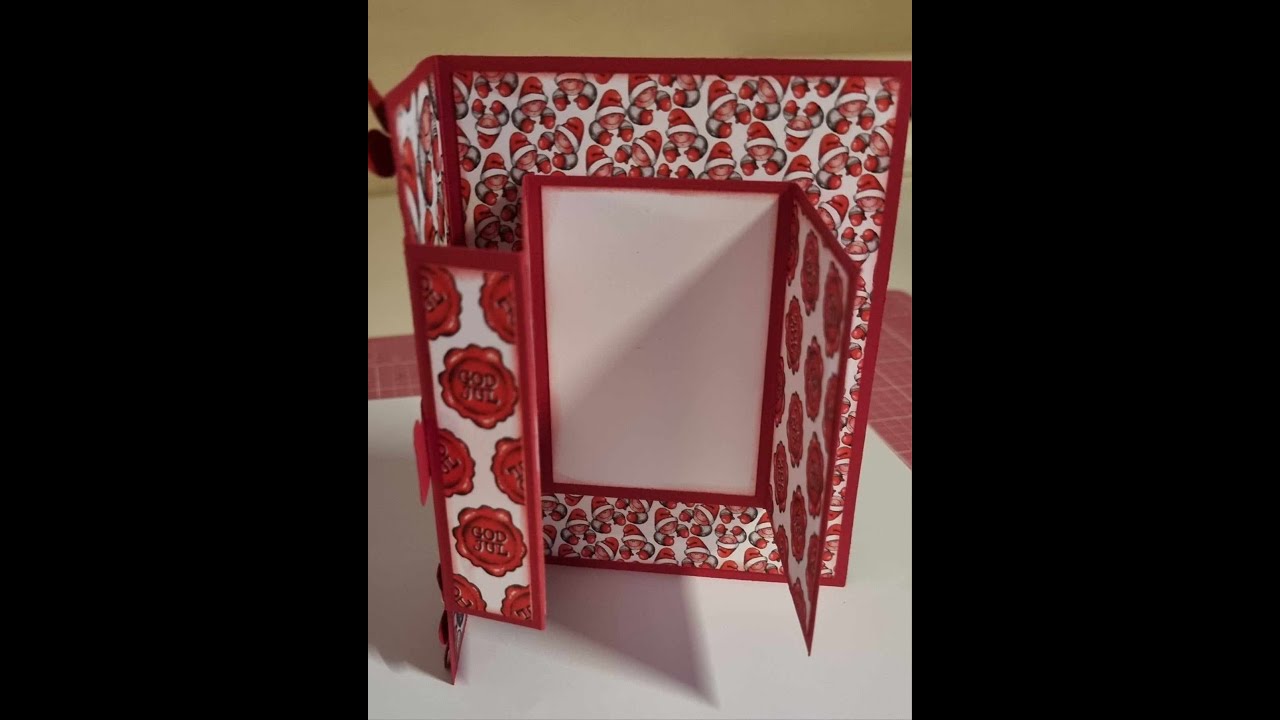 Trifold hidden door fun fold card