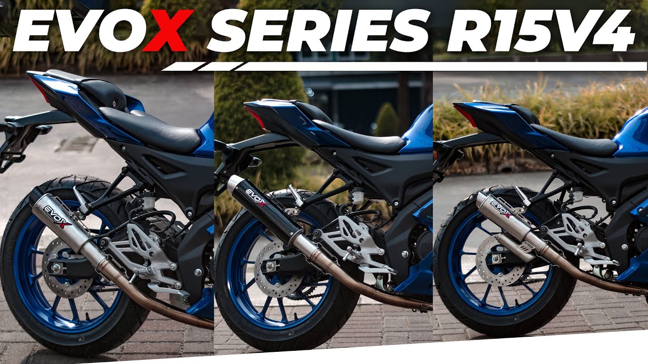 Knalpot EVOX Series di motor all new Yamaha R15V4 / R15M