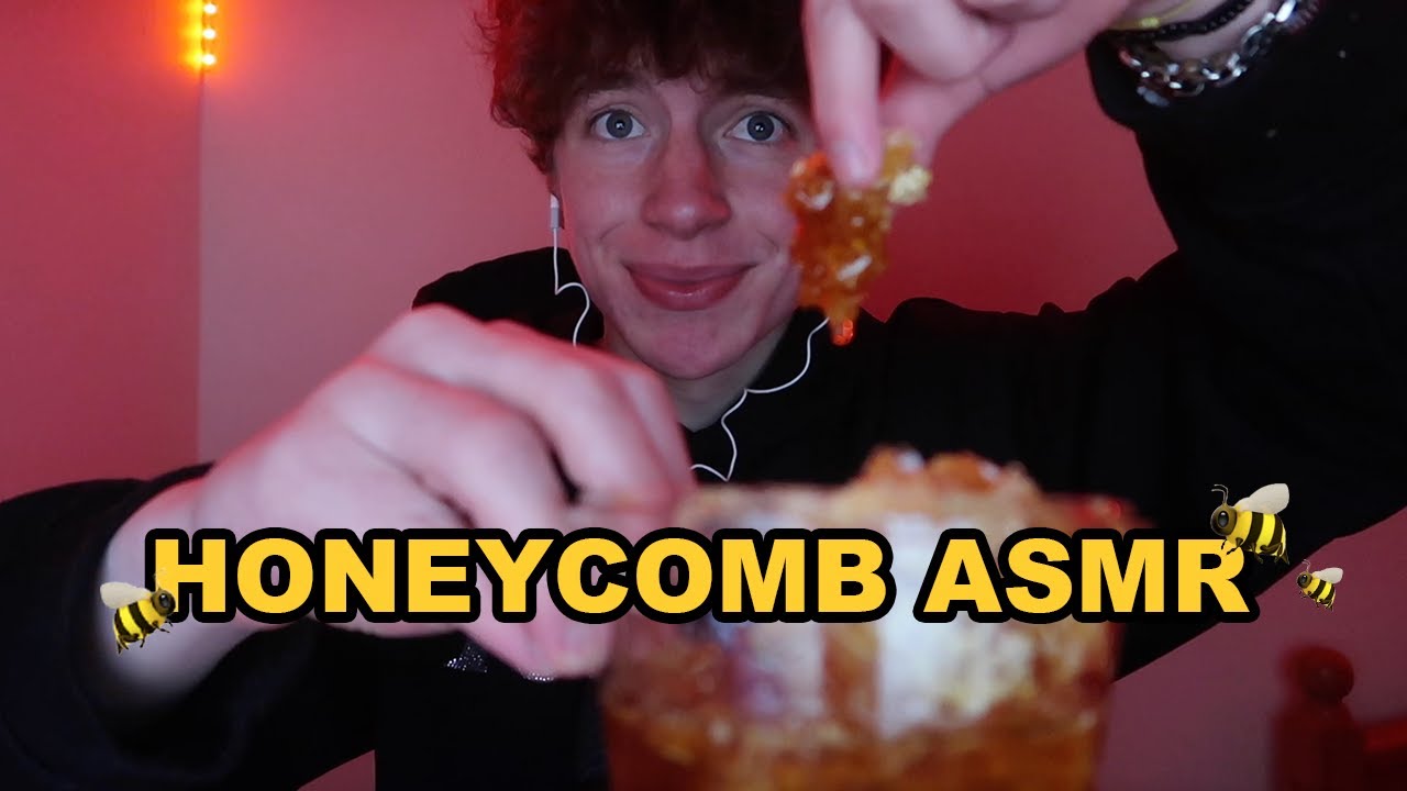 HONEYCOMB ASMR || sticky satisfying mouth sounds