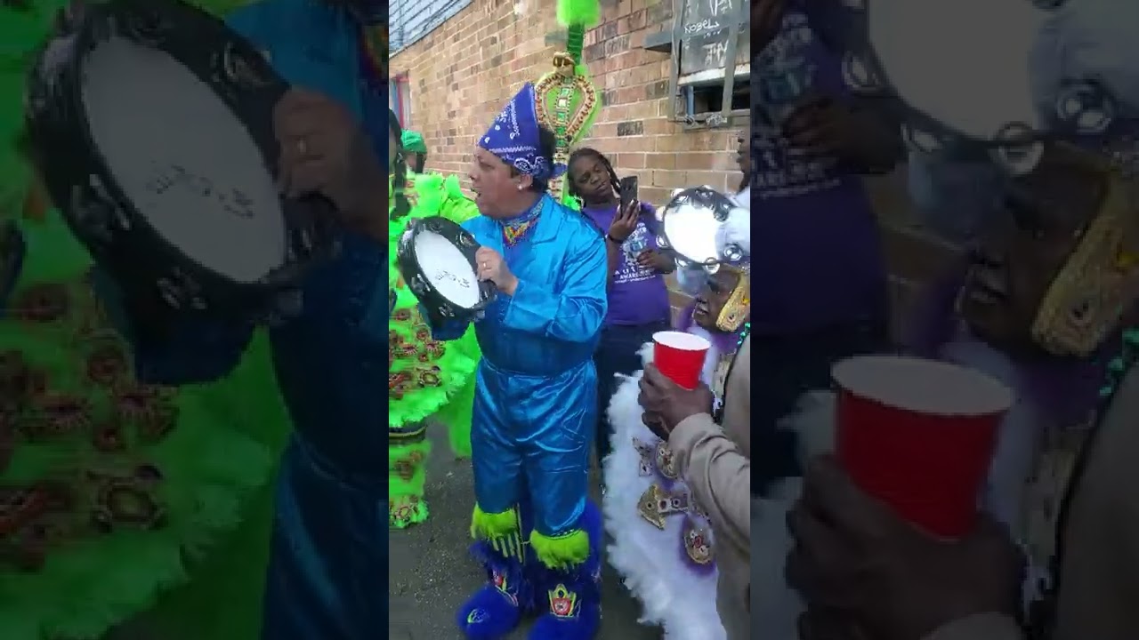 Mardi Gras 2022 indians singing