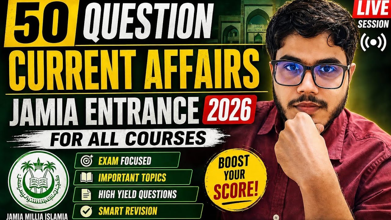 Current Affairs 2026, For Jamia Entrance| Jamia Entrance preparation 2026 #jamia