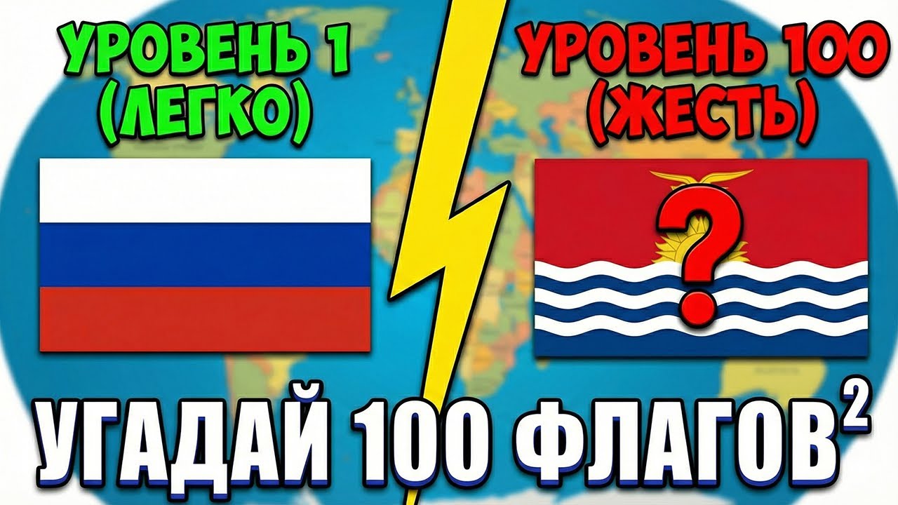 Угадай страну по флагу 🚩🤔 | Викторина по флагам мира - 2