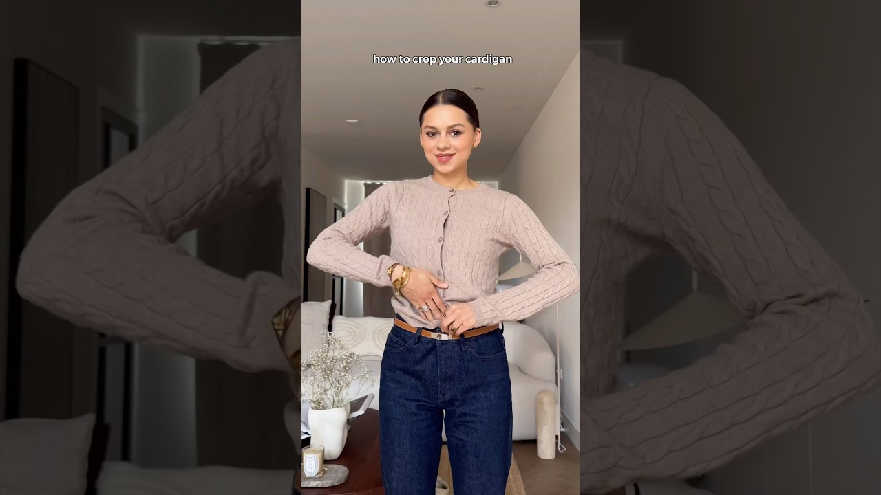 Chic way to tuck-in your cardigan 🤎 Make sure to use this for a #wardrobeupgrade #luxurystyle