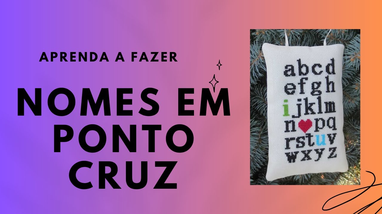 COMO FAZER NOMES (FRASES) EM PONTO CRUZ