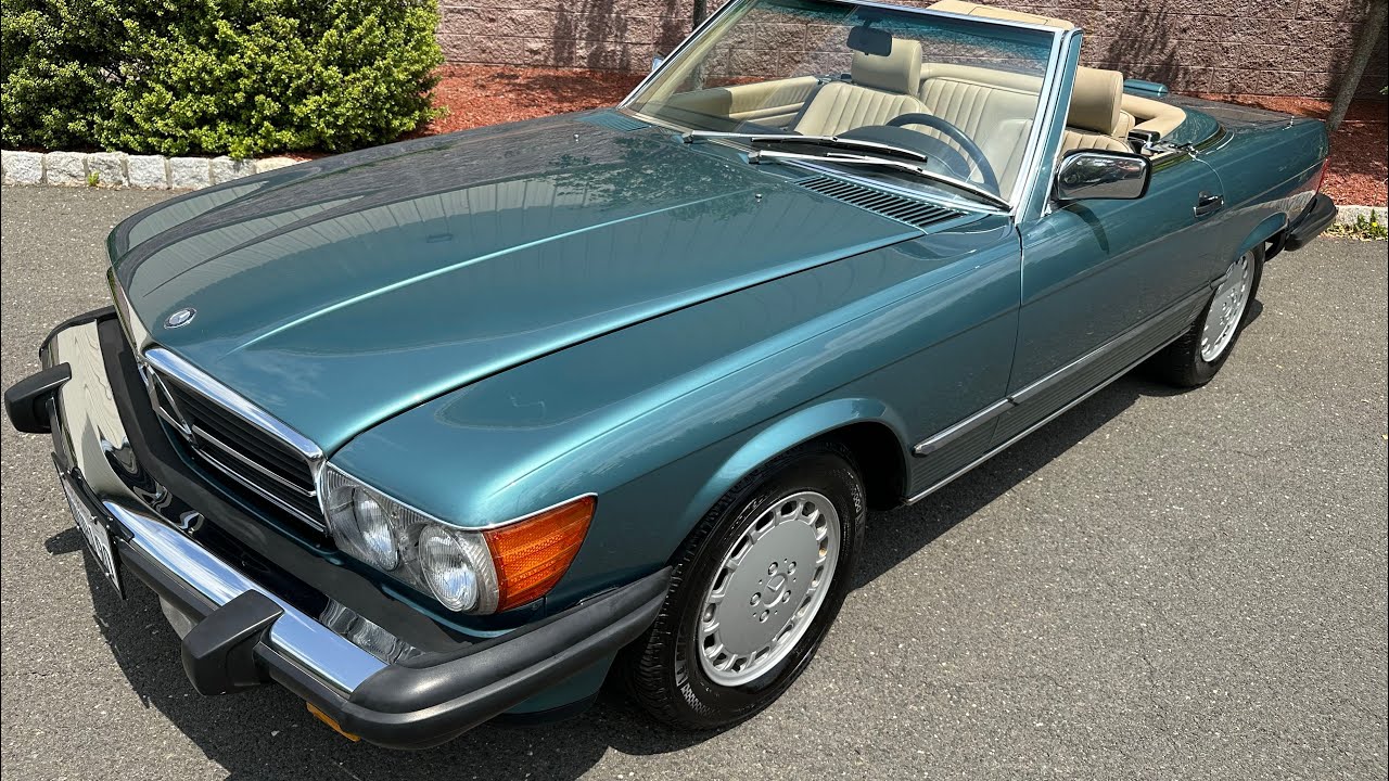 1989 Mercedes-Benz 560SL Petrol Blue Green Metallic walk around video 5/21/23