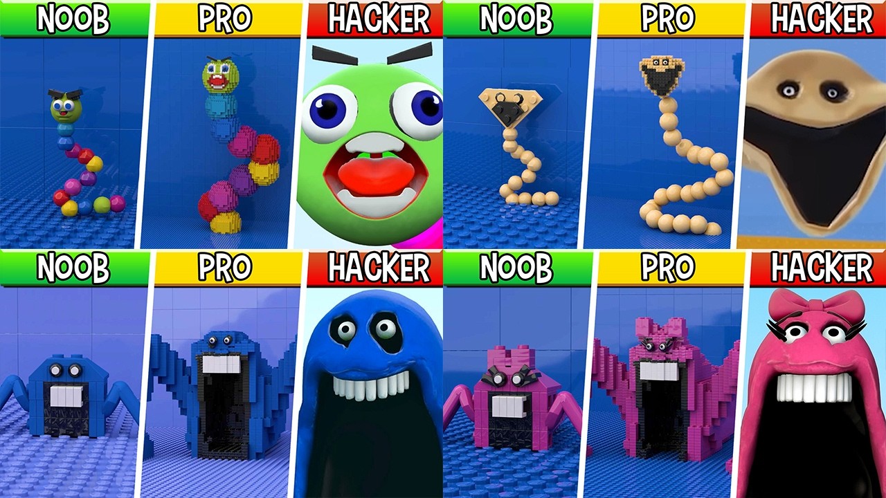 LEGO ALL Hungry Snakes & Sea Eaters in Roblox Slap Tower (BIGGEST Collection #2) : Noob, Pro, HACKER