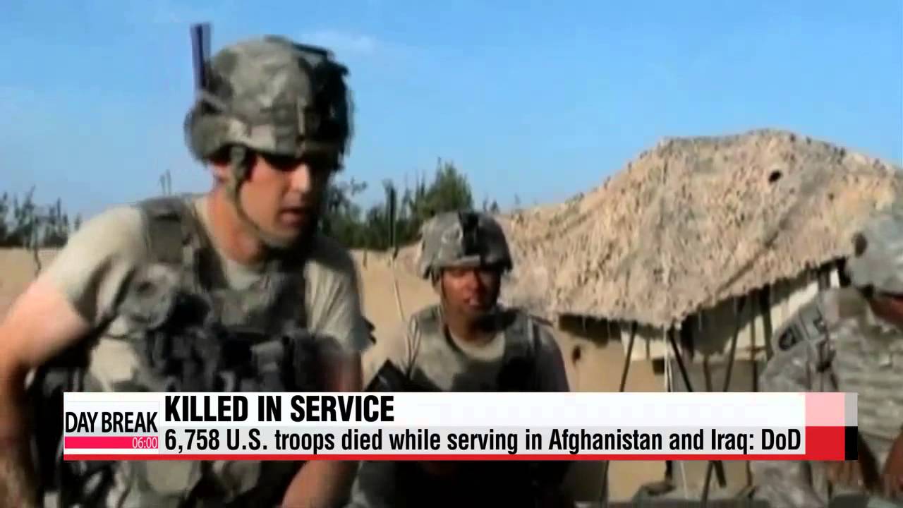6,758 American soldiers died while serving in Afghanistan and Iraq: DoD   미군 이라크