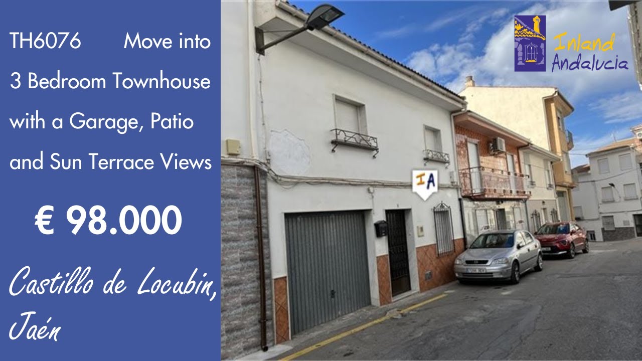98K, Move into 3 Bed + Garage & Terrace Townhouse Property for sale in Spain inland Andalucia TH6076