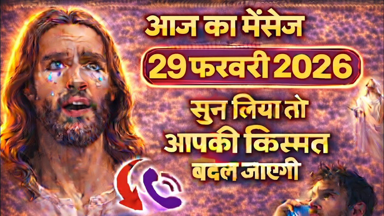✝️ 29 फ़रवरी रविवार 2026 का यीशु मसीह का सन्देश | जरूर सुने UniverseMessageJesus Message Today