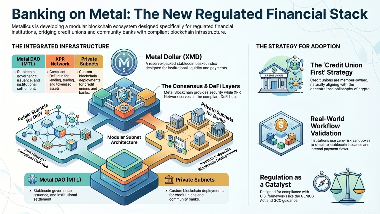 Компания Metallicus только что раскрыла будущее банковского дела | Металлический блокчейн, стейбл...